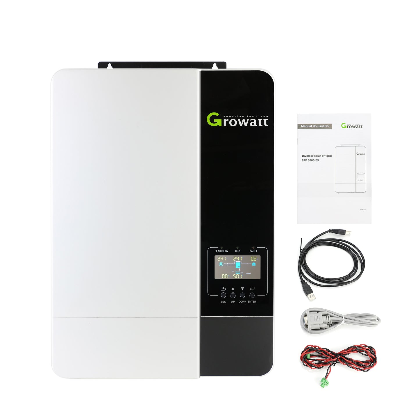 Growatt MPPT 5KW 48V Off Grid Solar Panel Inverter With 15kwh Battery and 5kw Panels