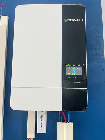 Growatt  MPPT 5KW 48V Off Grid Solar Panel Inverter With 15kwh Battery  and 5kw Panels